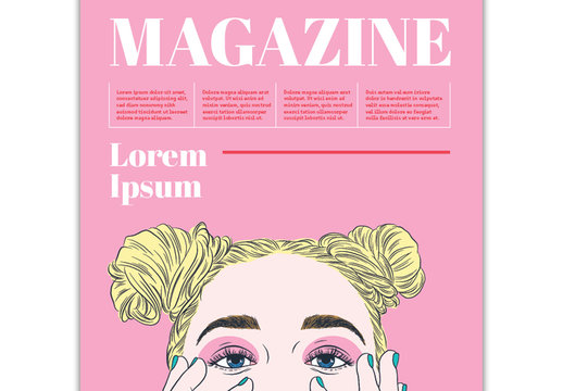 Pink Magazine Cover Layout