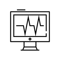 Diagram line icon, concept sign, outline vector illustration, linear symbol.