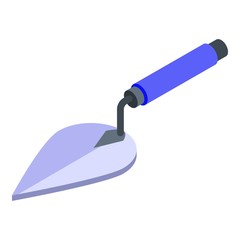 Brick trowel icon. Isometric of brick trowel vector icon for web design isolated on white background