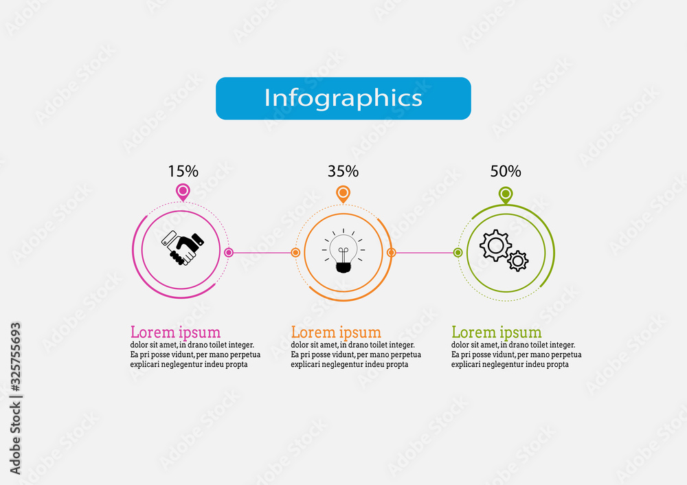 Poster infographic vector design template for illustration. presentation business infographic template with