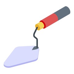 Repair trowel icon. Isometric of repair trowel vector icon for web design isolated on white background