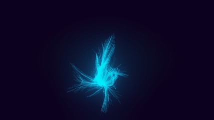 Particle abstract blue background. Technology background, from series best concept of global business