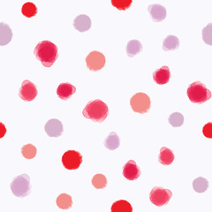 Watercolor abstract seamless pattern with circles