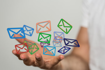 Online people network. Using internet for communication..