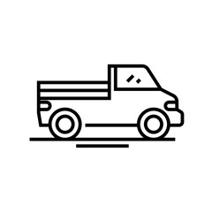 Delivery car line icon, concept sign, outline vector illustration, linear symbol.