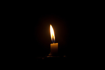 Candle light and fire