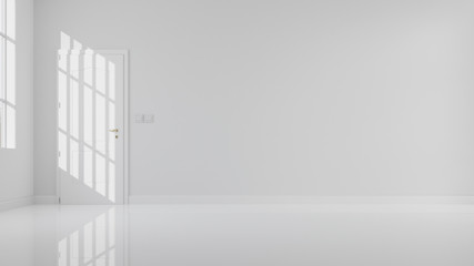 Interior poster mock up living room with colorful white sofa. 3D rendering.