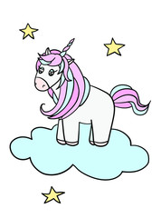 unicorn cute illustration