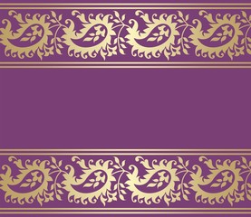 wedding card design, paisley floral pattern , India	