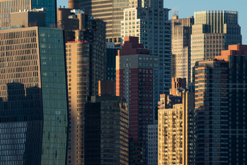 Obraz premium Background of Modern Skyscrapers in the Manhattan New York City Skyline