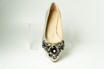 women shoes models high heels flat shoes, classic heels, white background crafted for design