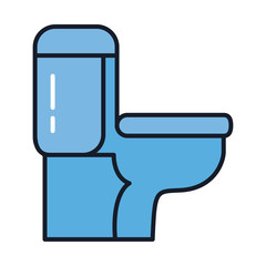 Isolated toilet line and fill style icon vector design