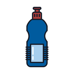 detergent bottle line and fill style icon vector design