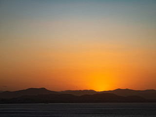Pôr do Sol na Ilha de Santa Catarina, Brasil
