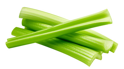 celery isolated on white background, clipping path, full depth of field