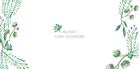 Abstract floral watercolor background 