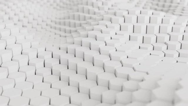 Footage of white hexagon with space