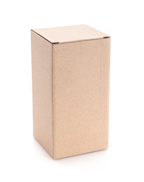 blank packaging brown cardboard box for ecology product design