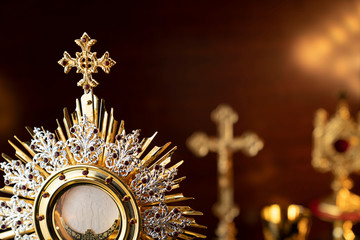 Catholic symbols composition. Religion concept.