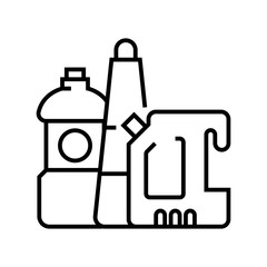 Detergents line icon, concept sign, outline vector illustration, linear symbol.