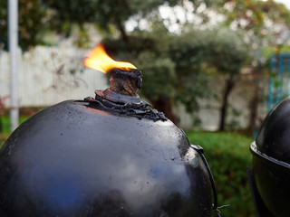 Citronella torch garden oil lamp