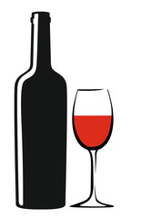  BLACK LOGO WITH WINE BOTTLE