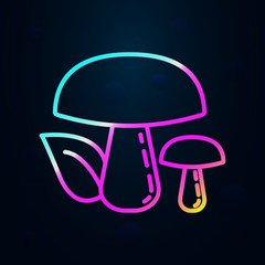 mushroom in nolan style icon. Simple thin line, outline vector of vegetables icons for ui and ux, website or mobile application
