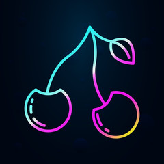 cherry in nolan style icon. Simple thin line, outline vector of vegetables icons for ui and ux, website or mobile application