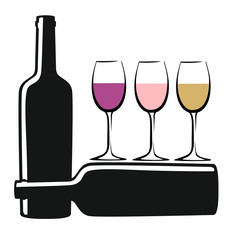  BLACK LOGO WITH WINE BOTTLE