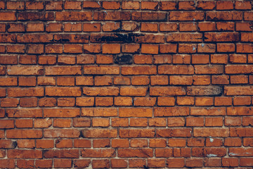 Brick wall texture, red bricks background. Architecture design. Grunge stonewall, old masonry, brickwork.