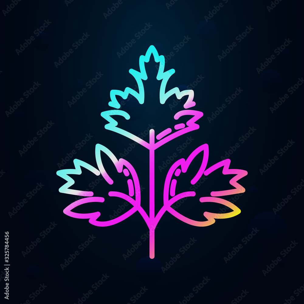 Poster cilantro in nolan style icon. simple thin line, outline vector of vegetables icons for ui and ux, we