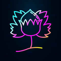 hazelnut in nolan style icon. Simple thin line, outline vector of vegetables icons for ui and ux, website or mobile application