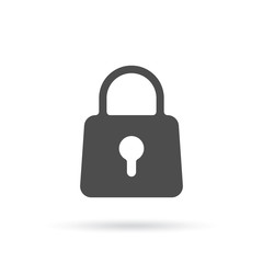 lock icon. flat illustration of lock. vector icon. lock sign symbol