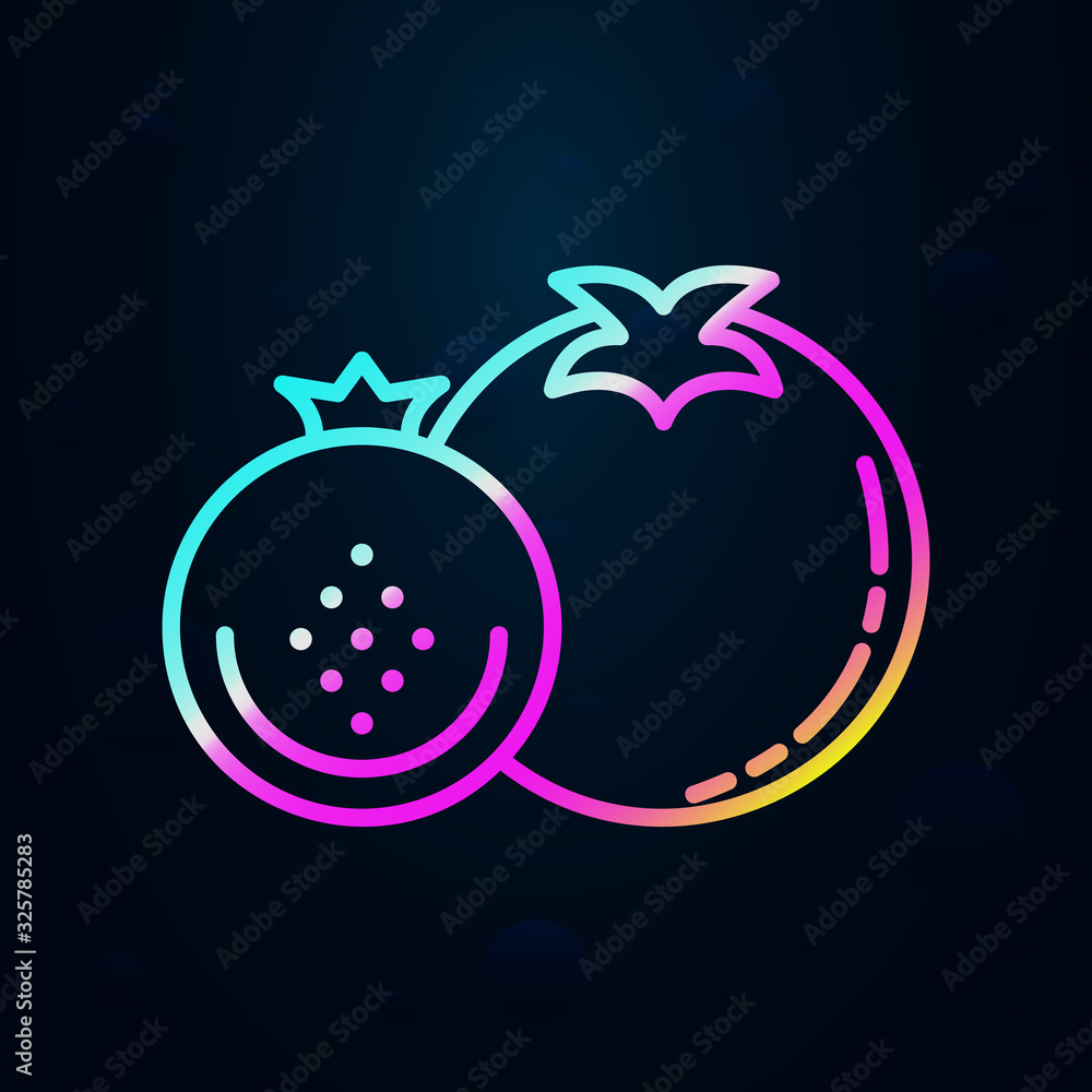 Poster tomato in nolan style icon. simple thin line, outline vector of vegetables icons for ui and ux, webs