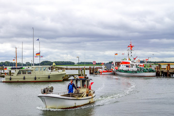 Fototapeta premium Maasholm, Hafen, Deutschland 