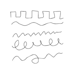 Tuinposter Vector lines set. Grunge pencil line. black doodle graphite art texture hand drawn sketch elements. © Кристина Васильева