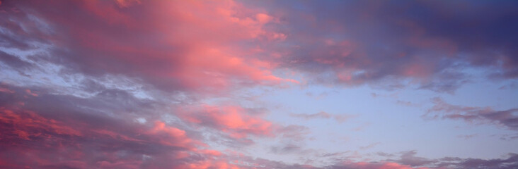Naklejka na ściany i meble Calm bright and colorful sunset sky