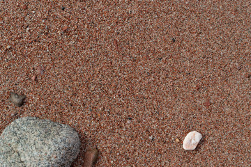 Red Sand and Stones of the red Sea Coast, Natural Texture Background