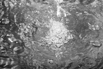 Water Splash Air bubbles in the water background Abstract