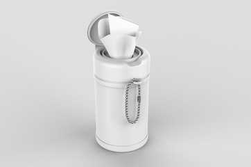 Container Cup For Branding, 3d render illustration.