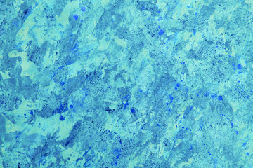  Bright abstract texture, a resulok on a turquoise color wall and its shades.