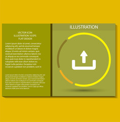Downloading vector icon , lorem ipsum Flat design