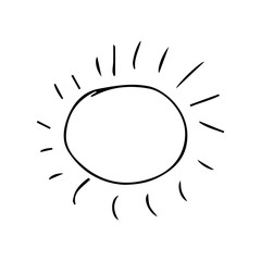 Sun collection. Yellow sunrise symbols nature vector stylized icon of sun.