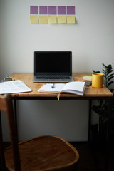 place for studing. close up photo, dinner time, spare time, free time