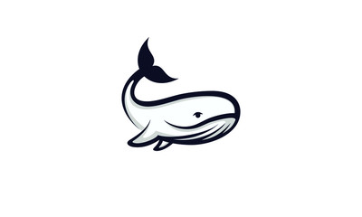 Creative whale logo symbol vector illustration © ghiena