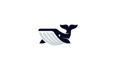 Creative whale logo symbol vector illustration © ghiena