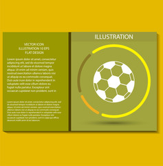 Soccer ball vector icon , lorem ipsum Flat design