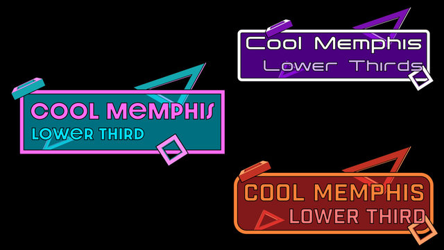 Cool Memphis Lower Thirds