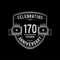 Obraz premium 170 years anniversary celebration shield design template. Vector and illustration.