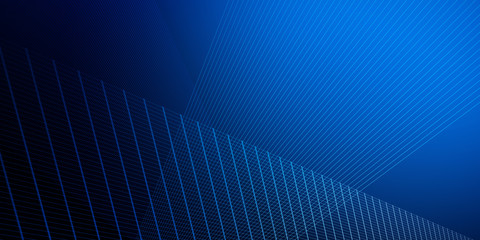 Abstract grid line on blue background